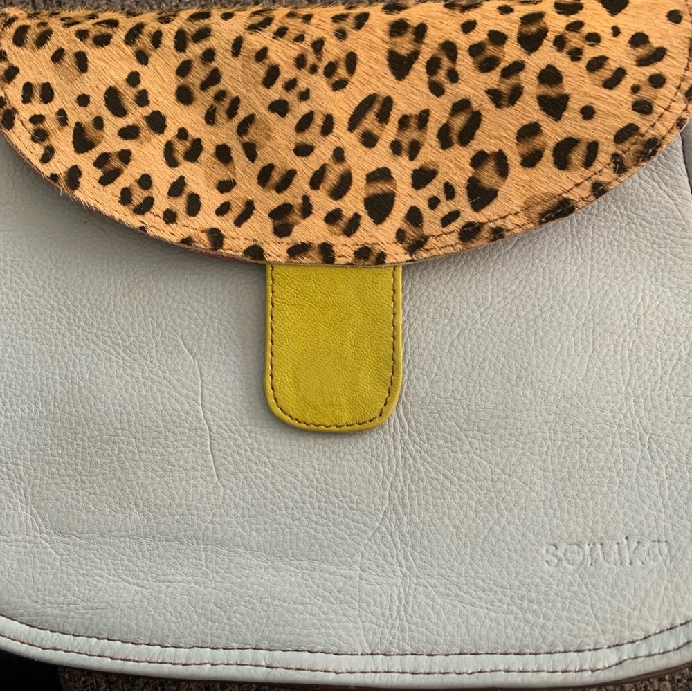 Soruka Reversible Flap Recycled Leather Crossbody Bag - Picture 11 of 11